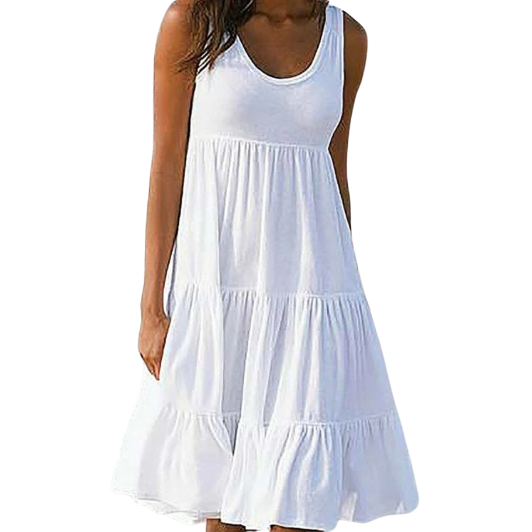 Luna | Flowy & Elegant Plus Size Dresses for Women - Sleeveless Midi Summer Dress 0