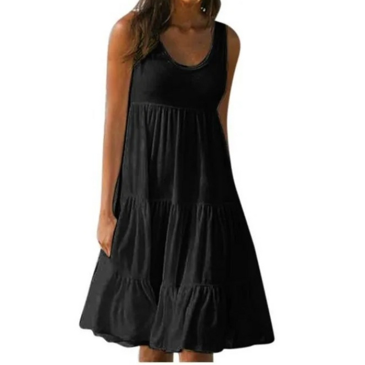 Luna | Flowy & Elegant Plus Size Dresses for Women - Sleeveless Midi Summer Dress 1
