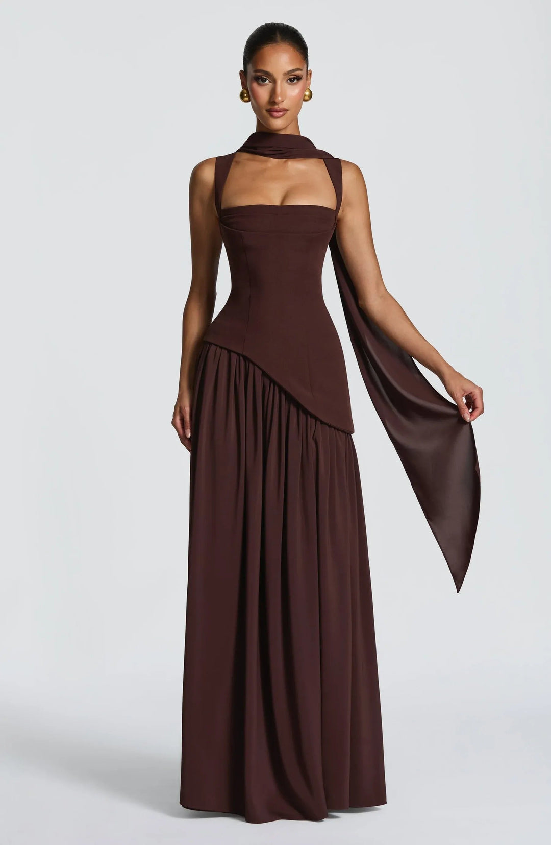 Luna | Mother of the Bride Dress Sleeveless Square Neck A-Line Maxi Gown 3