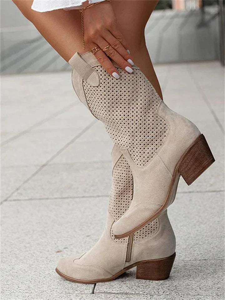 Lunara | Cowboy Boots Breathable Low Shaft Medium Heel Women 4