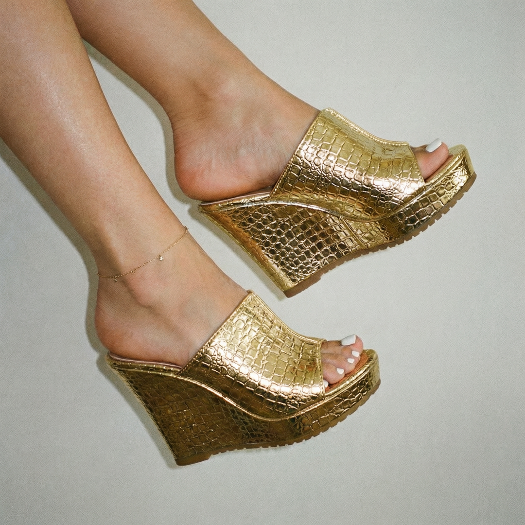 LuxeShine | Elegant Comfortable Wedge Sandals for Women 4