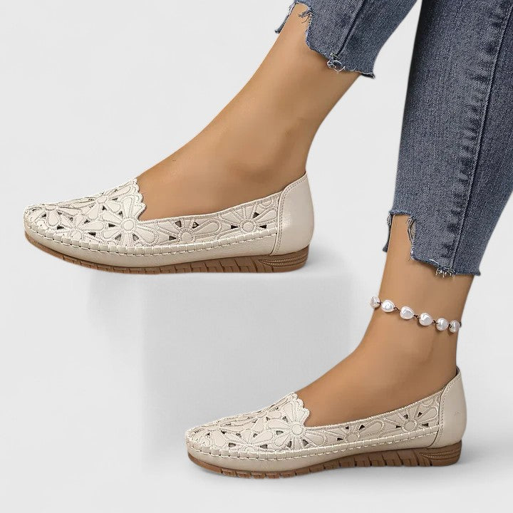 Lydia | Breathable, Stylish &amp; Comfortable Women’s Perforated Slip-On Flats 3