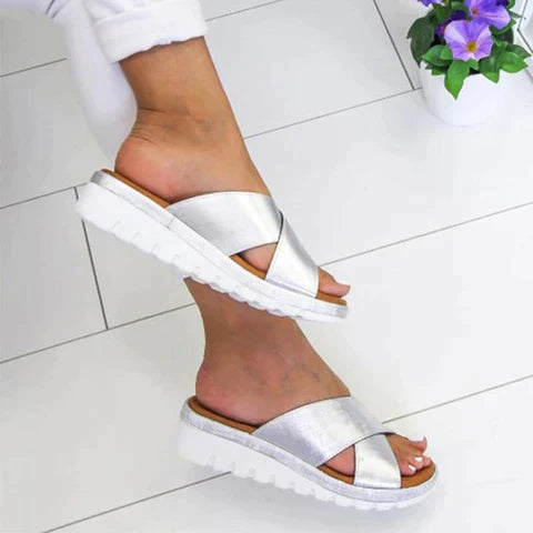 Lydia | Comfortable, Stylish & Effortless Women's Sandals - Cross Strap Slide Design 1