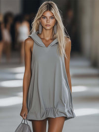 Eleanor | Casual and Comfortable Sleeveless Hooded Mini Dress