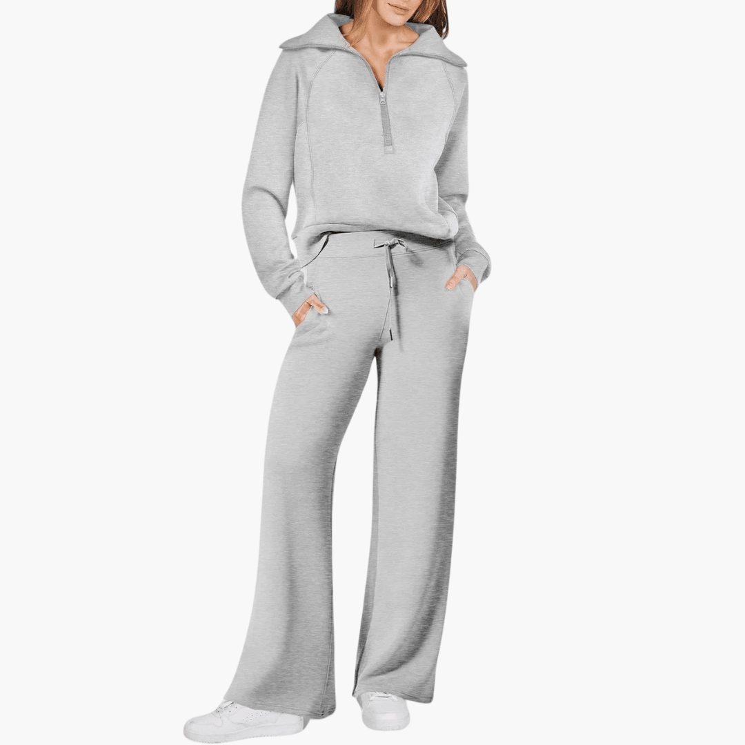 Magnolia | Cozy & Stylish Women's Lounge Set - Zip Up Hoodie & Wide Leg Pants 1