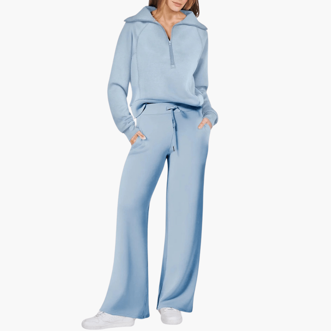 Magnolia | Cozy & Stylish Women's Lounge Set - Zip Up Hoodie & Wide Leg Pants 2