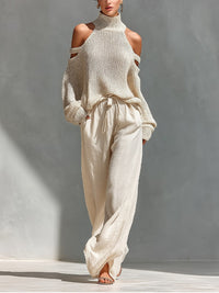 Mia | Elegantes und gemütliches Strickset mit Cut-Out-Schultern