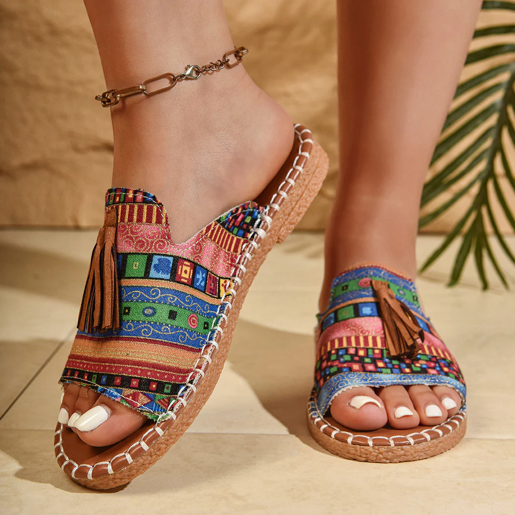 Mara | Lightweight, Comfortable & Stylish Sandals for Women with Tassels 3
