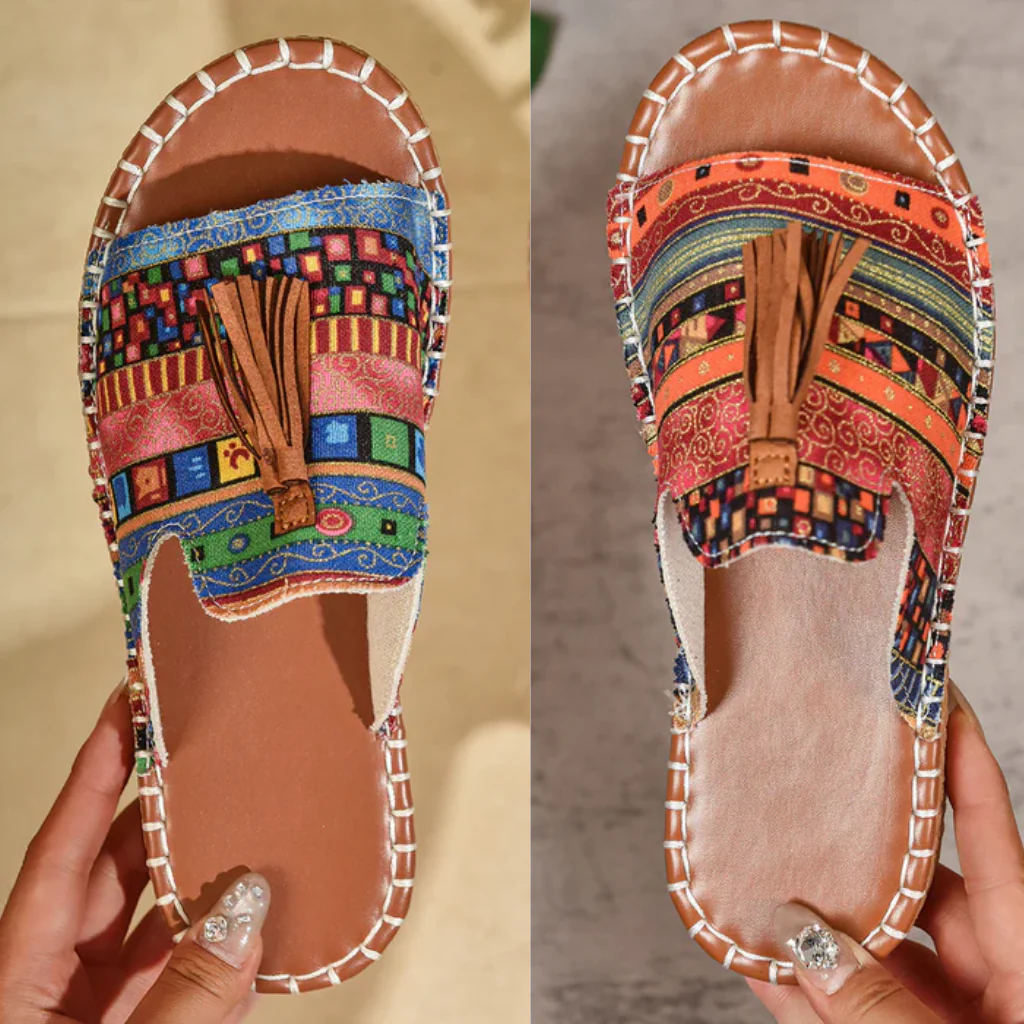 Mara | Lightweight, Comfortable & Stylish Sandals for Women with Tassels 6