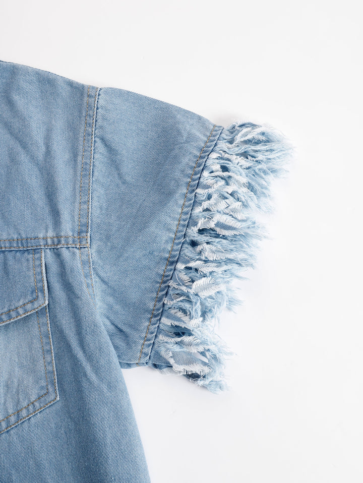 Mara | Relaxed Fit Women's Dress – Stylish Collared Fringe Mini for Summer 6