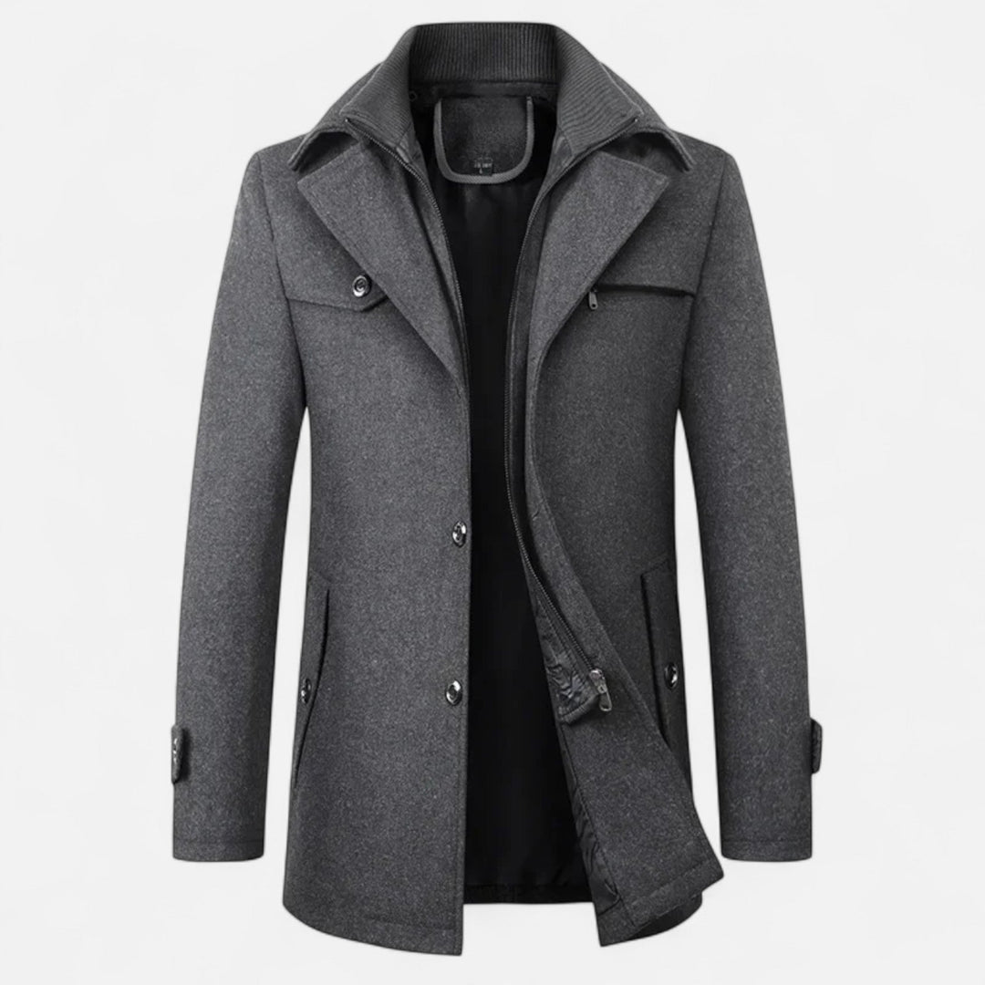 Marco | Elegant Wool Trench Coat for Winter 5