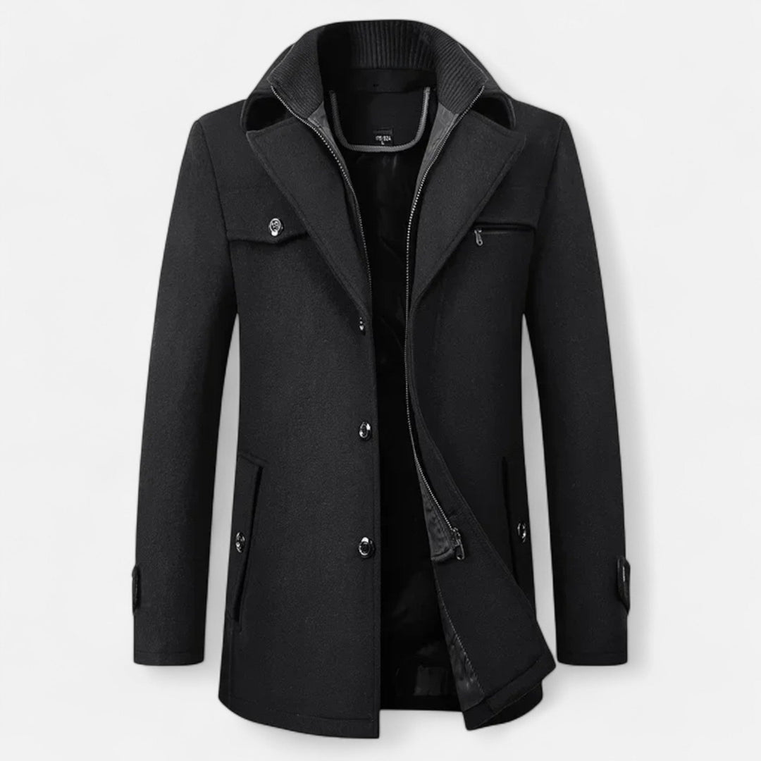 Marco | Elegant Wool Trench Coat for Winter 6