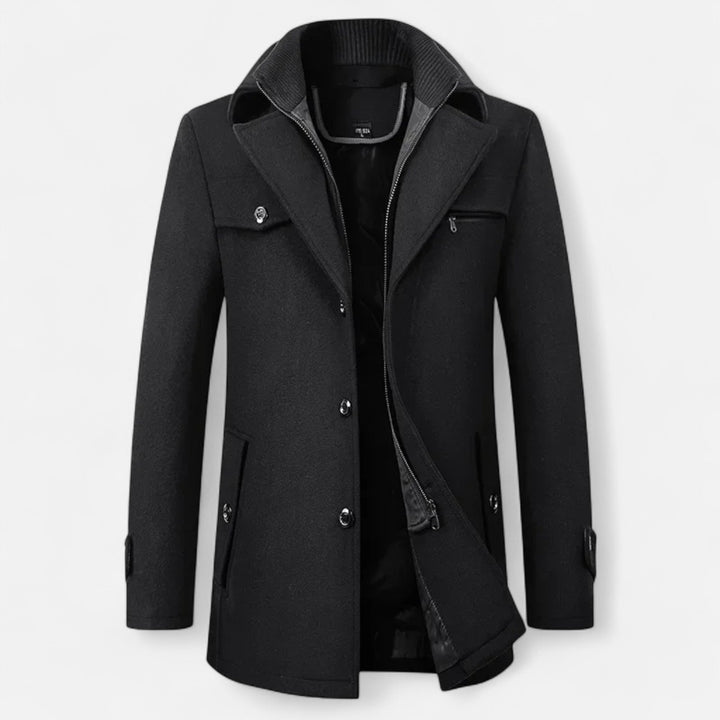 Marco | Elegant Wool Trench Coat for Winter 6