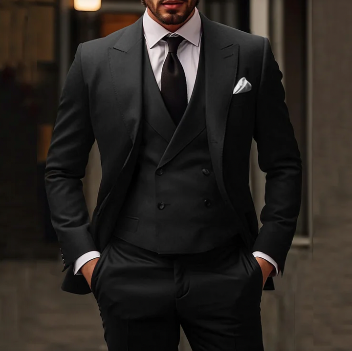 Marek | Men's Suit – Elegant Black, Versatile & Comfortable 0