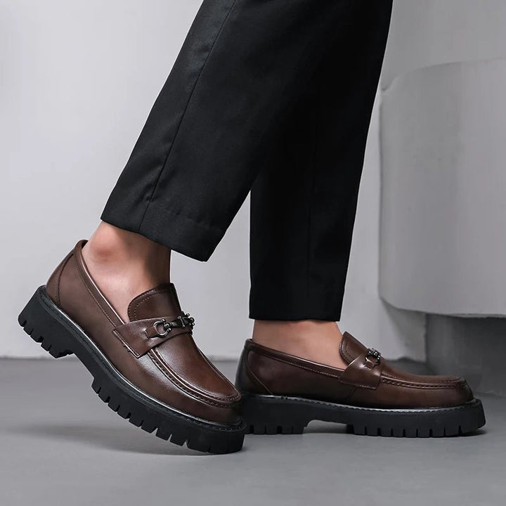 Mason | Stylish & Comfortable Men's Black Loafers – Premium Full-Grain Leather Dress Shoes 7