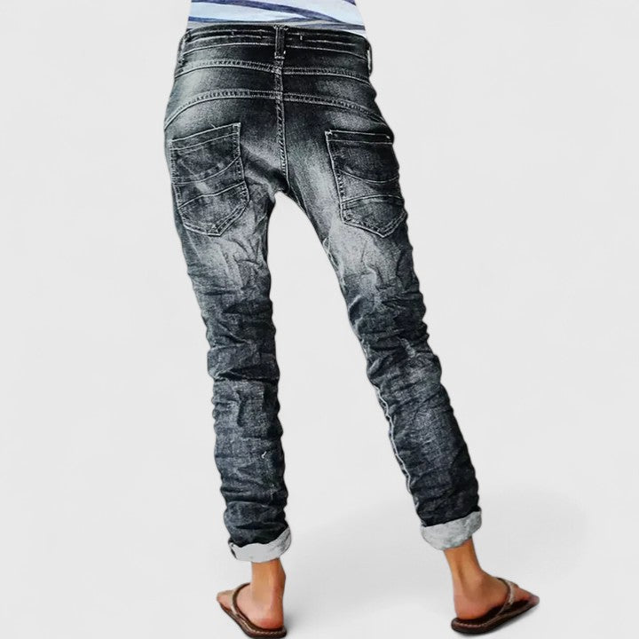 Maven | Distressed Wide Leg Women’s Jeans – Edgy, Comfortable & Trendy Casual Style 1