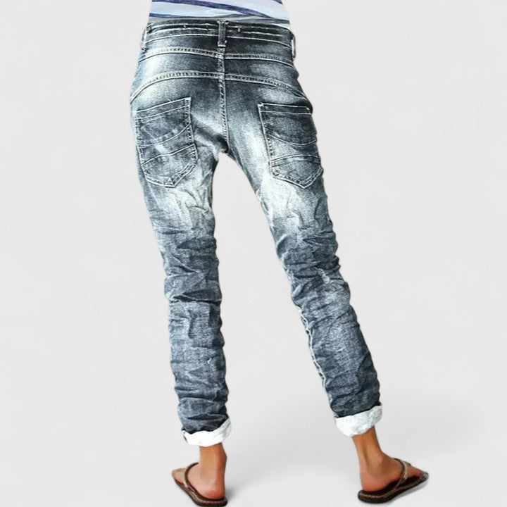 Maven | Distressed Wide Leg Women’s Jeans – Edgy, Comfortable & Trendy Casual Style 3