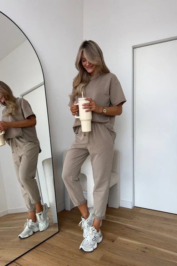 Maven | Ultra-Soft Oversized Women’s Lounge Set – Matching T-Shirt & Shorts 3