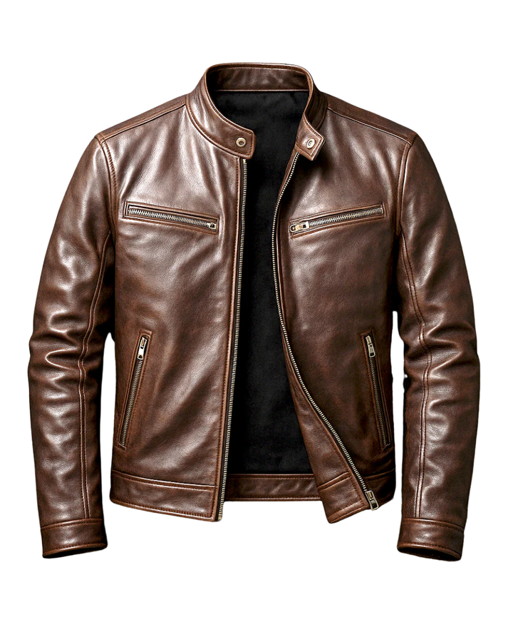 Maverick | Vintage-Inspired, Durable & Tailored Black Leather Jacket 1