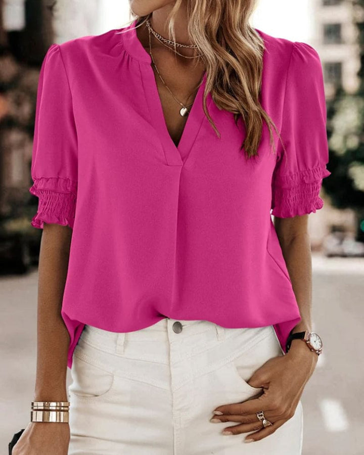 Maya | Vibrant Puff Sleeve Top – Elegant Women's Blouse for Summer 0