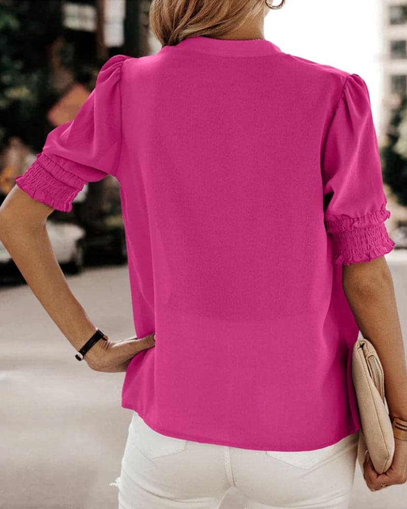Maya | Vibrant Puff Sleeve Top – Elegant Women's Blouse for Summer 6