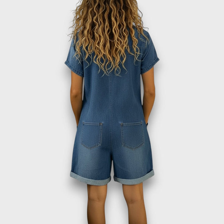 Maya | Womens Jumpsuit Denim Relaxed Fit Casual Vintage Style 1