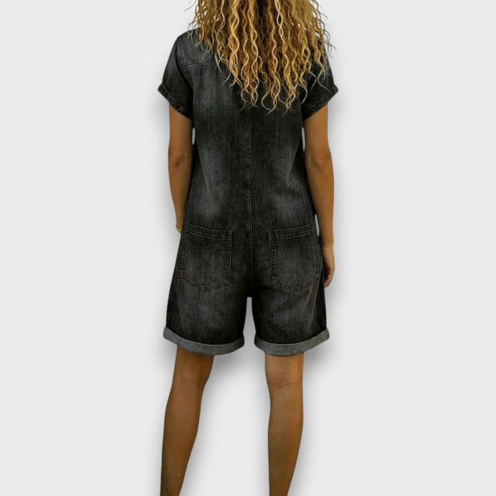 Maya | Womens Jumpsuit Denim Relaxed Fit Casual Vintage Style 3