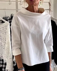 Alice | Elegantes Bateau-Ausschnitt-Top mit überschnittenen Schultern