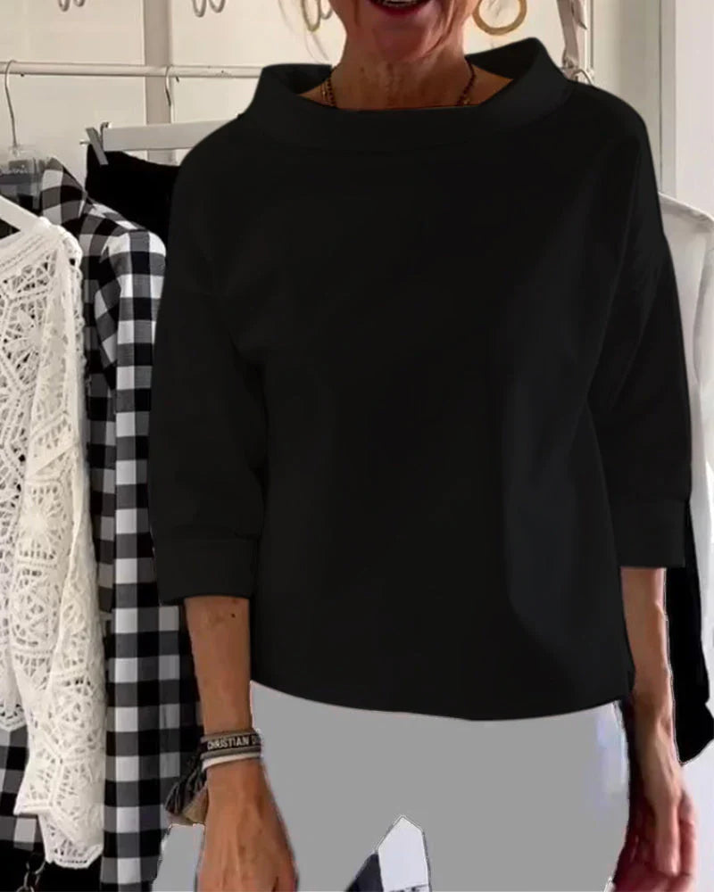 Maya | Womens Top Going Out Blouse 3/4 Sleeve Relaxed Fit 2