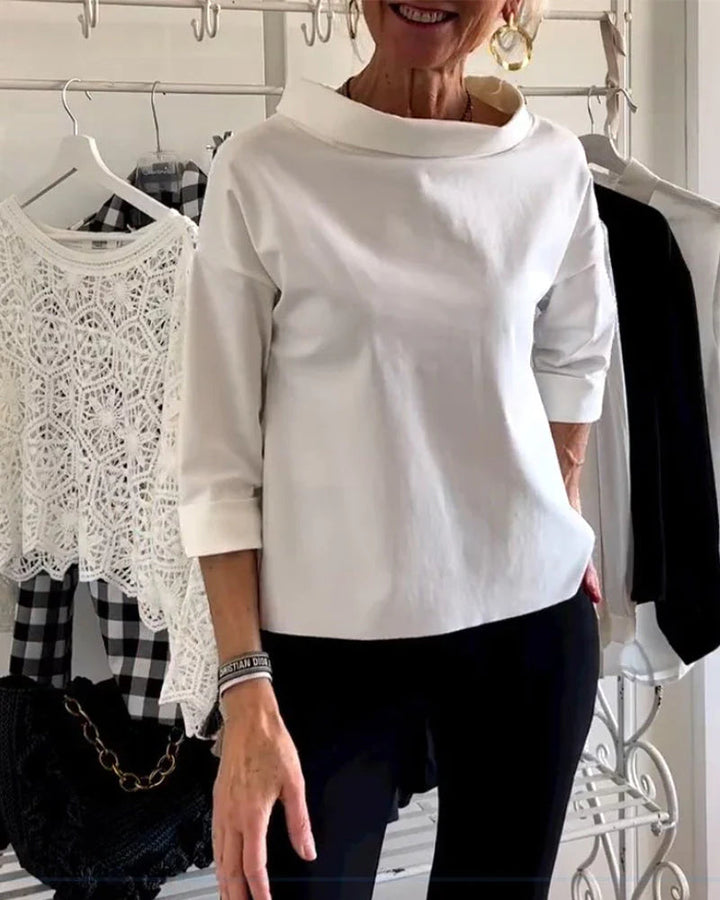 Maya | Womens Top Going Out Blouse 3/4 Sleeve Relaxed Fit 4