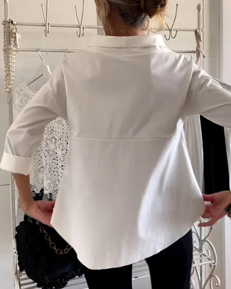 Maya | Womens Top Going Out Blouse 3/4 Sleeve Relaxed Fit 5