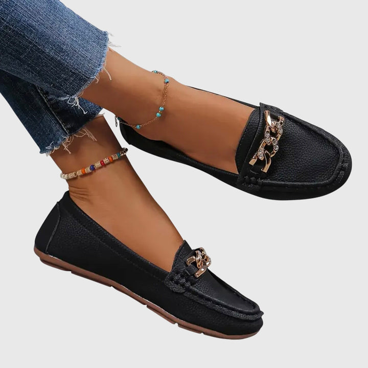 Mellora | Chic Black Loafers for Women – Comfortable & Stylish Orthopedic Design 1