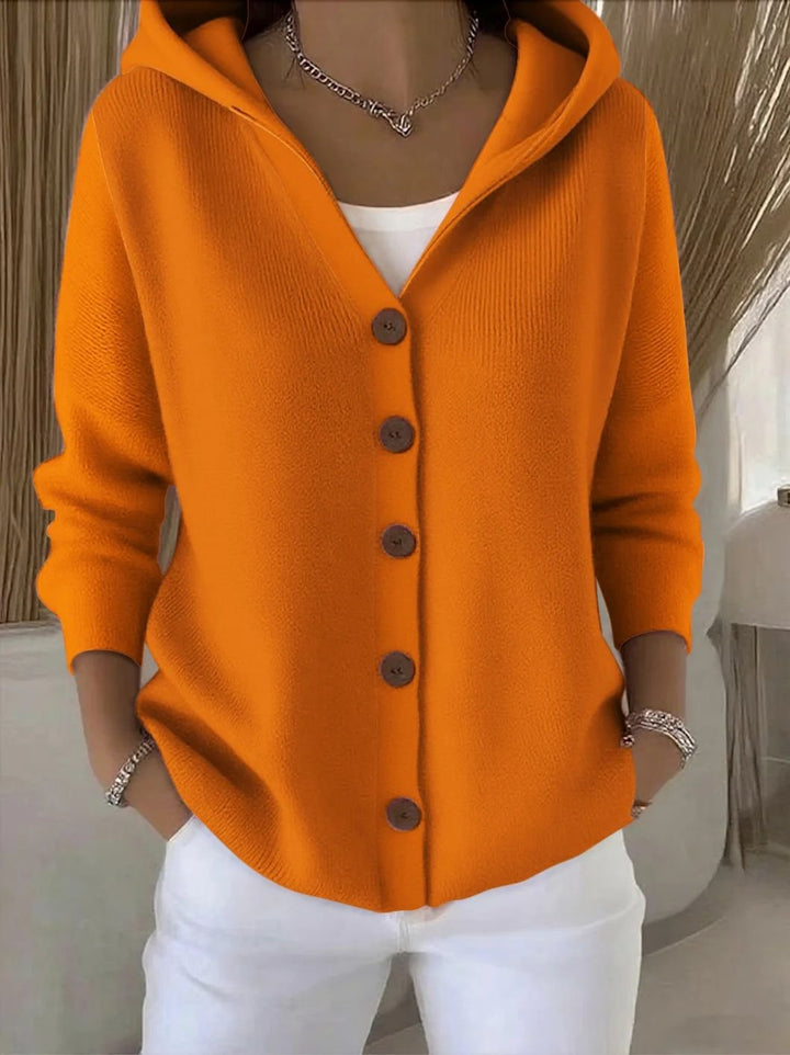 Mia | Women's Relaxed-Fit Hooded Button-Front Knit Cardigan 5