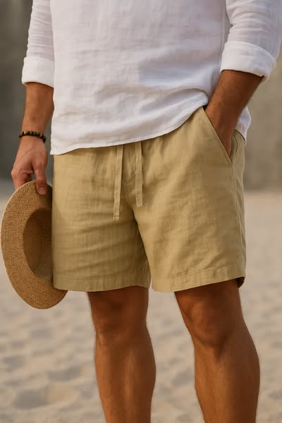 Milan | Men's Cotton Linen Shorts 1