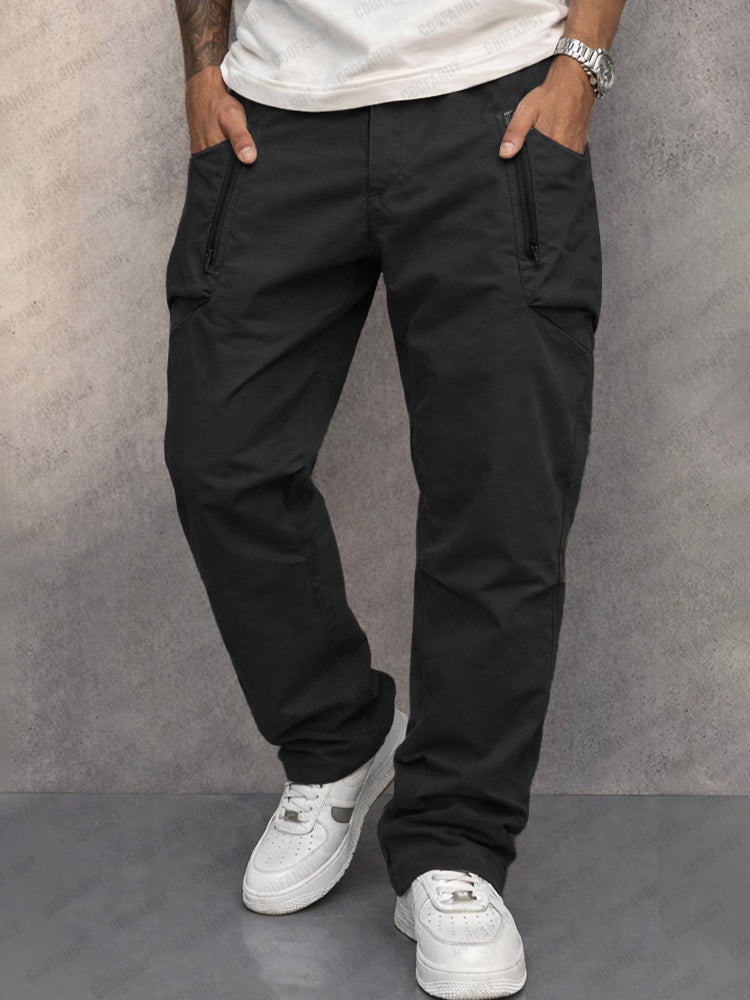 Milo | Slim Fit, Comfortable & Versatile Black Cargo Pants for Men 1