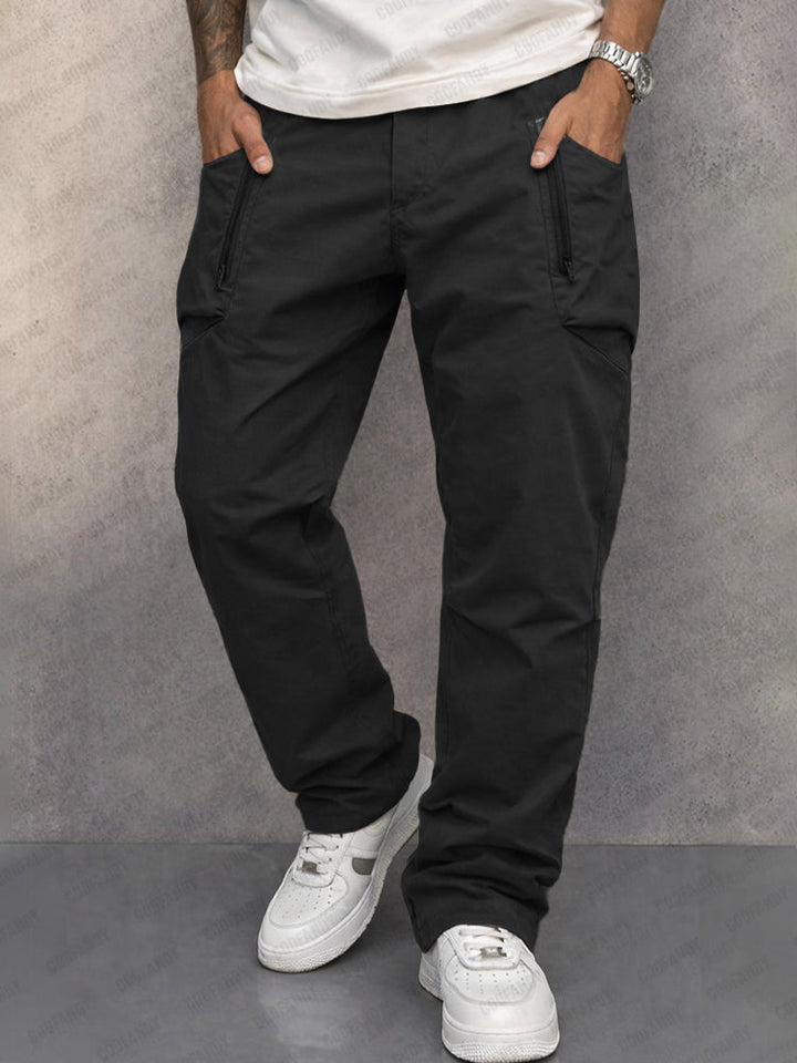 Milo | Slim Fit, Comfortable & Versatile Black Cargo Pants for Men 1