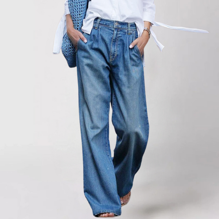Mira | Casual High-Waisted Women's Denim Skirt 0