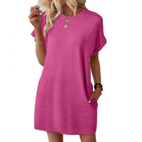 Debra | Textured Ribbed T-Shirt Dress