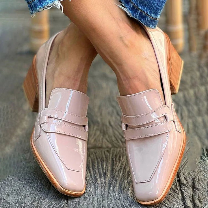 Mira | Elegant Black Loafers Women – Comfortable Patent Leather Penny Style 1