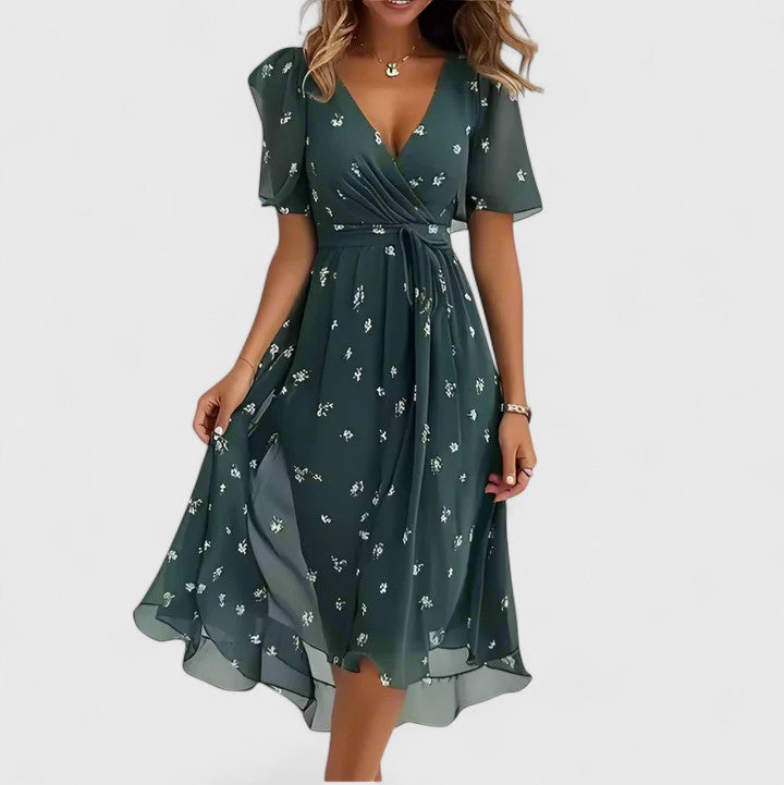 Mira | Elegant Floral Summer Dress – Flattering Fit &amp; High-Low Hem 6