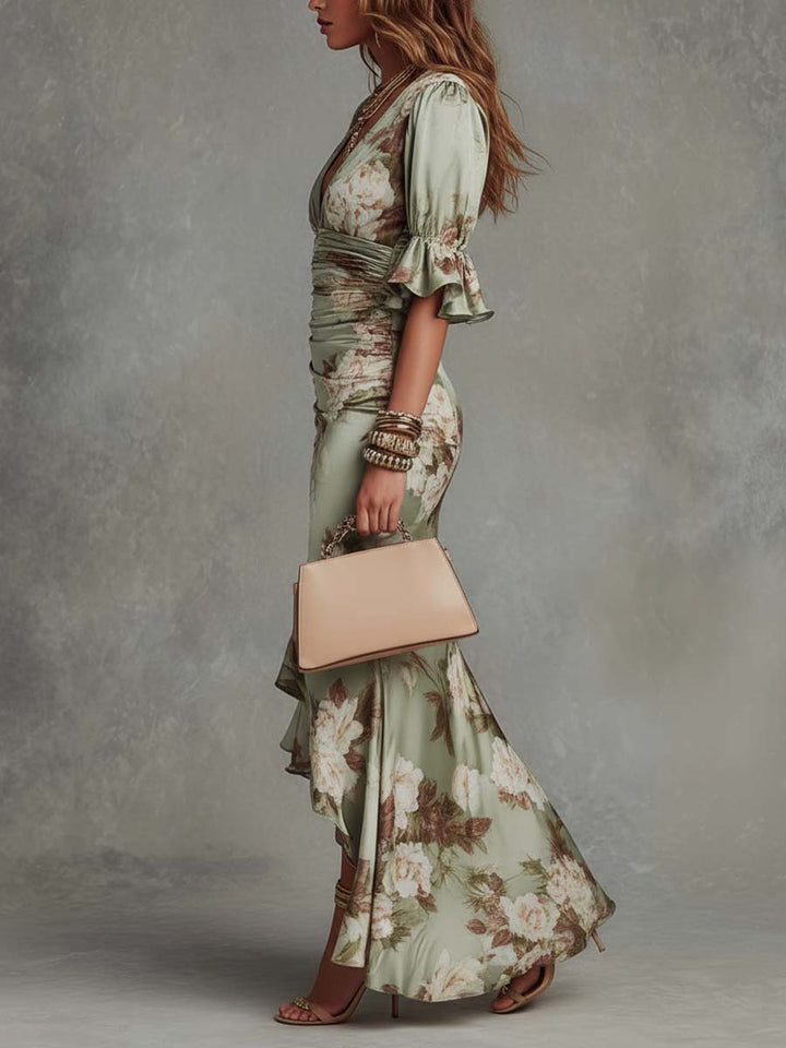 Mira | Elegant Floral Wrap Maxi Dress - Stylish Wedding Guest Dresses & Summer Formal Attire 1