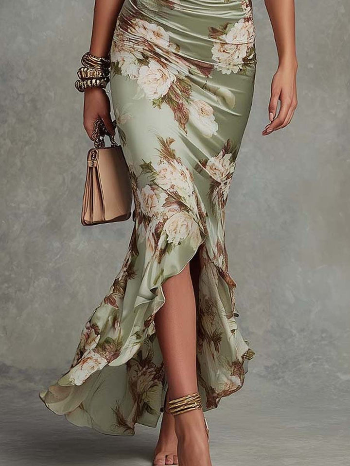 Mira | Elegant Floral Wrap Maxi Dress - Stylish Wedding Guest Dresses & Summer Formal Attire 4