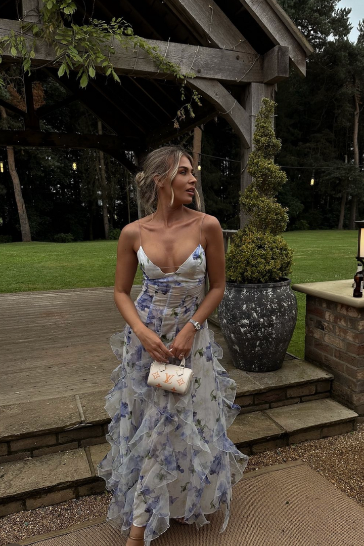 Mira | Floral Maxi Dress Elegant Wedding Guest Summer Style 5