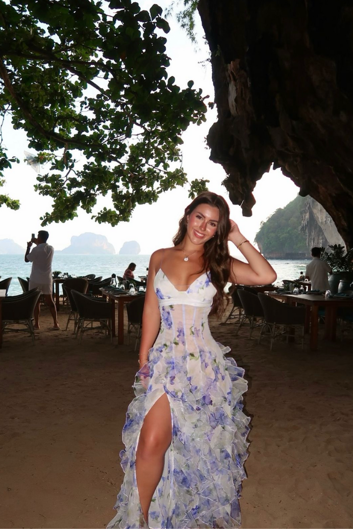 Mira | Floral Maxi Dress Elegant Wedding Guest Summer Style 6