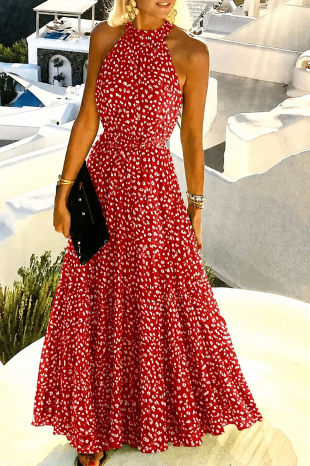 Mira | Floral Maxi Dress – Elegant, Flowing &amp; Backless for Women 4