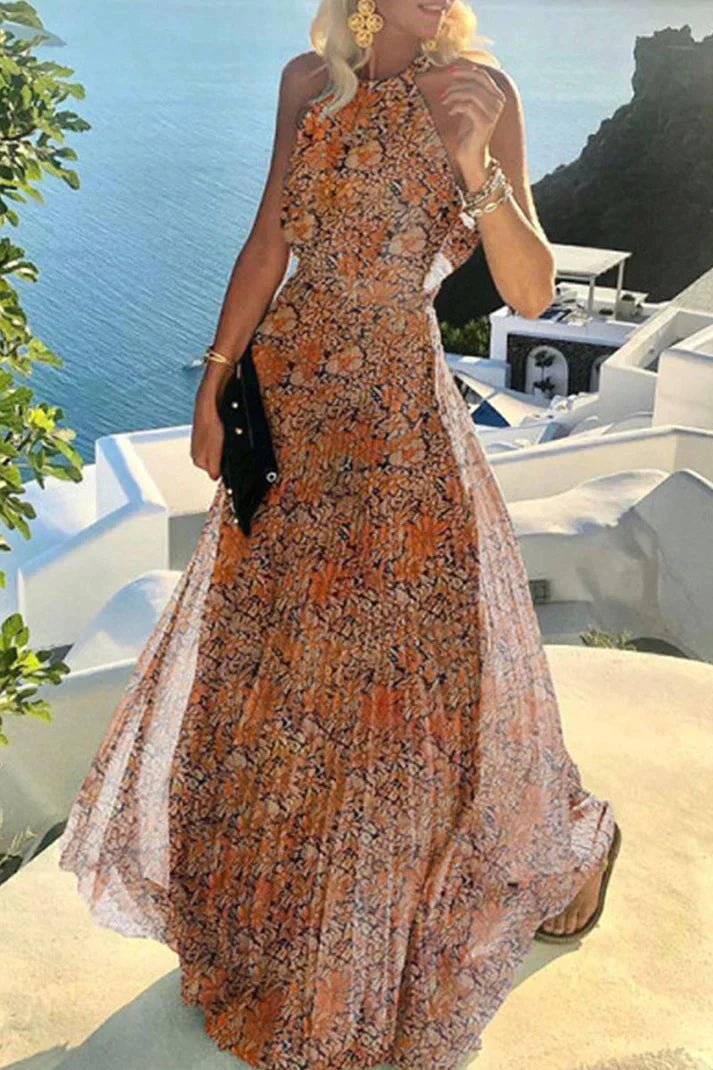Mira | Floral Maxi Dress – Elegant, Flowing &amp; Backless for Women 6