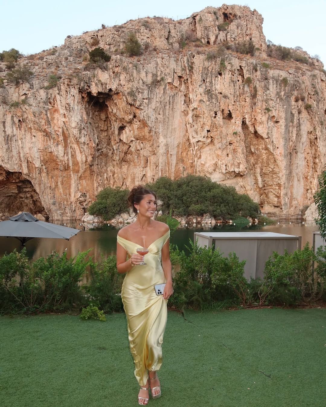 Mira | Satin Dress Wedding Guest Off-Shoulder Elegant Fit 4