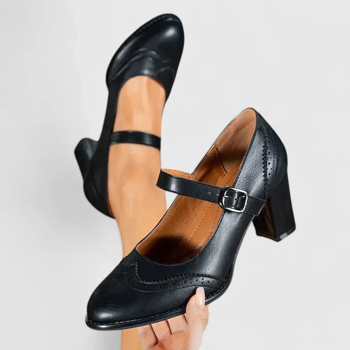 Mira | Stylish & Comfortable Women's Mary Jane Block Heel Shoes 3