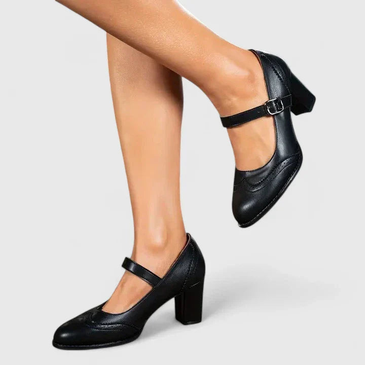 Mira | Stylish & Comfortable Women's Mary Jane Block Heel Shoes 4