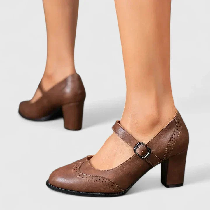 Mira | Stylish & Comfortable Women's Mary Jane Block Heel Shoes 7